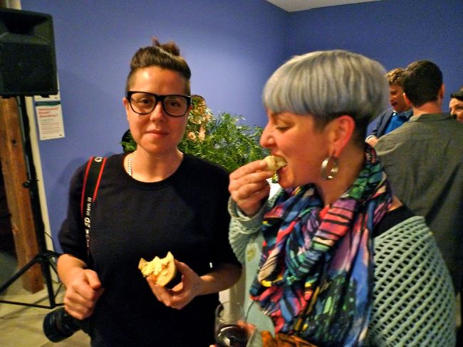 Lauren Dunna and Yandell Walton sample the Calendar cheeses