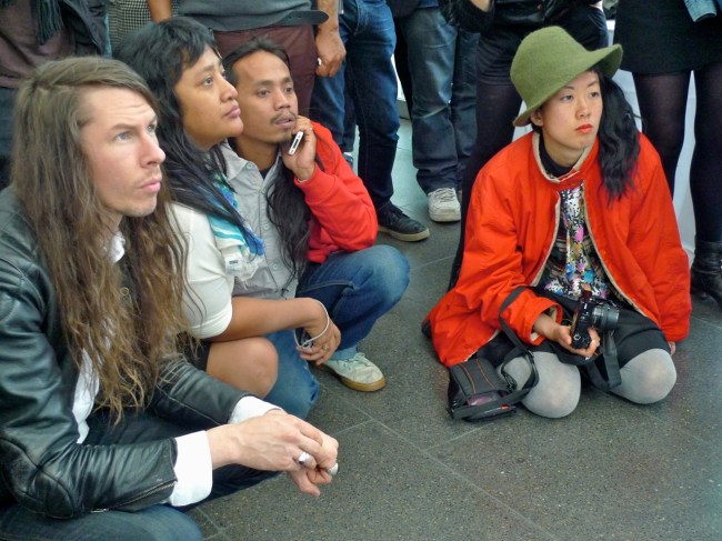 An attractive, attentive audience. Suits you sir