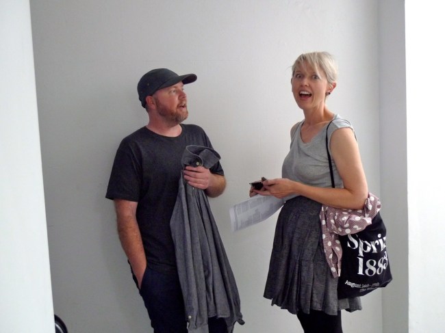 Dan 'Moisty' Moynihan chatting up Susan Jacobs