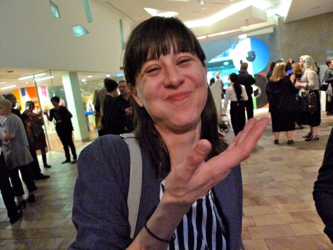 Helen downs some sushi