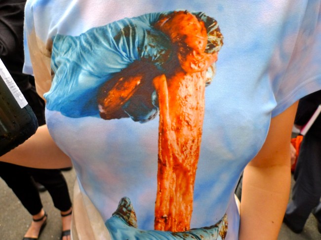 'Chitterlings' intestine t-shirt by Georgie Mattingley
