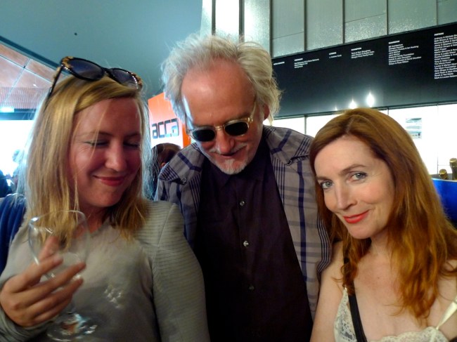 Ted 'Bosley' Colless with Angels Anastasia Klose and Jane Burton