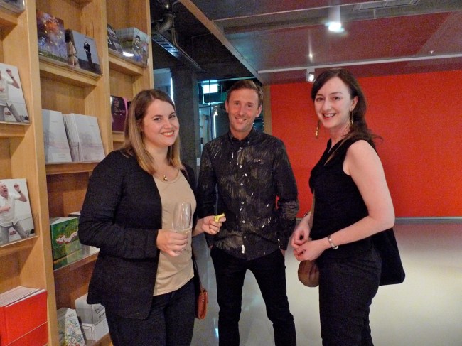Aileen Burns, Johan Lundh and visiting curator Anne Barlow