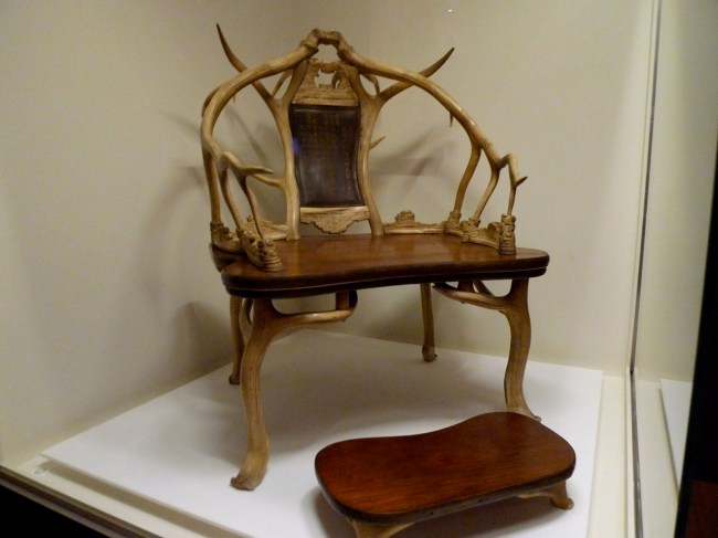 Deer Antler Armchair and Footrest (inspiration for Game of Thrones throne)