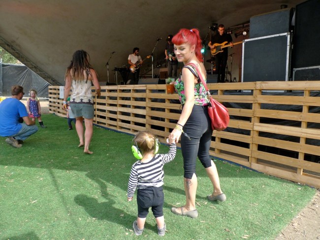 Here baby, this is called rock