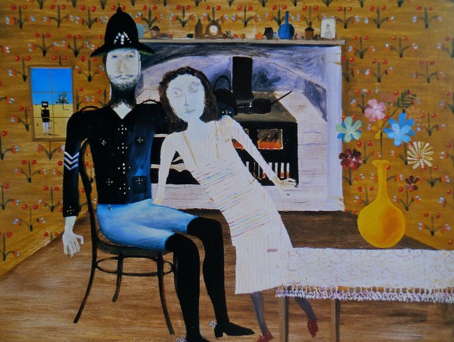 Constable Fitzpatrick and Kate Kelly, 1946, Sidney Nolan