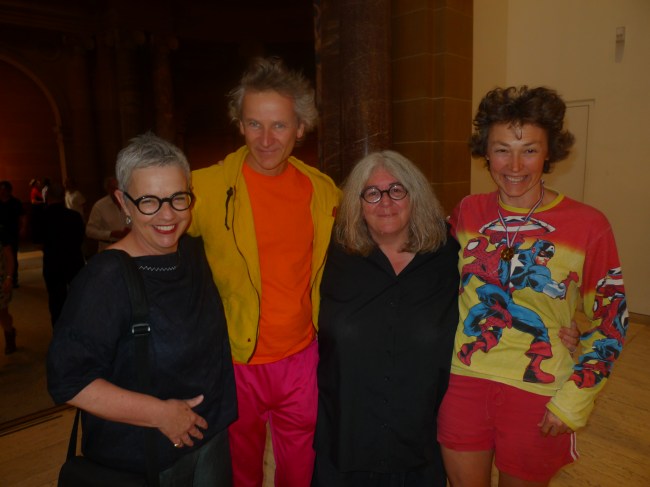 Kay Campbell Executive Director ACCA and partner Juliana Engberg former Artistic Director ACCA  with Gerda Steiner and Jorg Lenzlinger (19th Biennale Sydney)