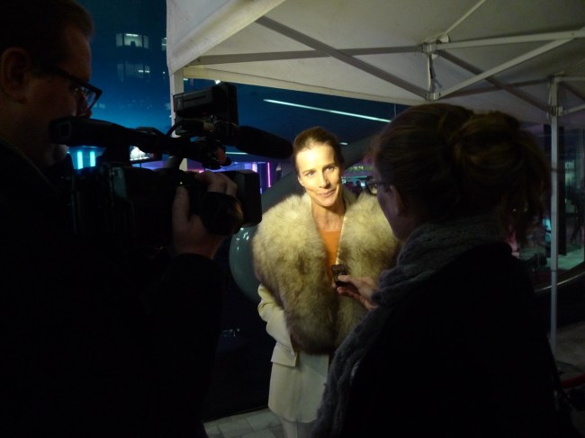 Rachel Griffith chats up the media