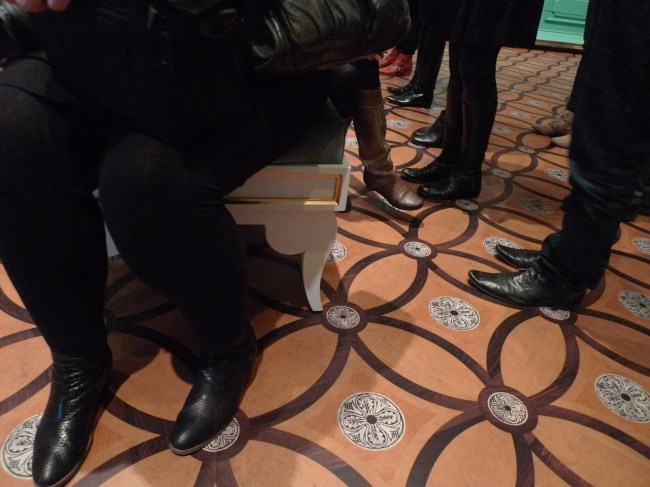 More faux marble lino, detail