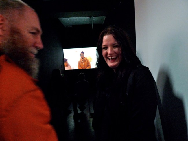 Winner Rebecca Agnew and her winning work, Europa, 2014, stop animation