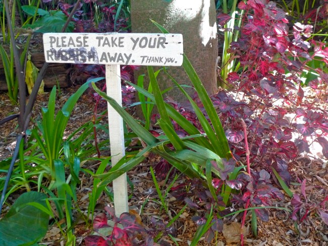 Take your rubbish with you