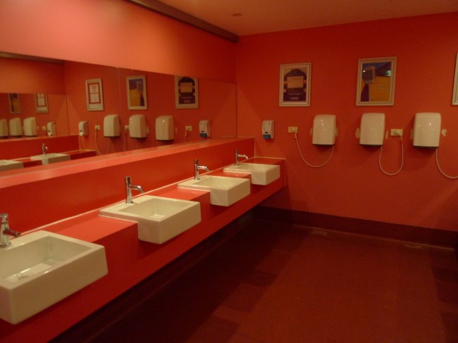 Pink toilets in the student union building, Melbourne University