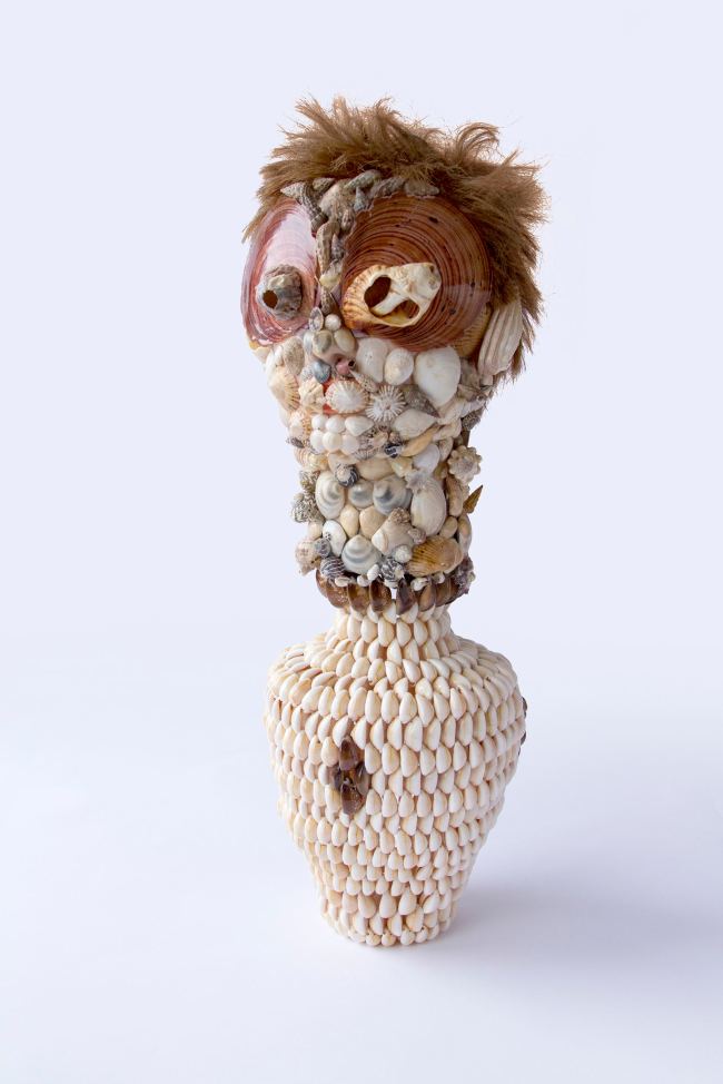 Nat Thomas Shell Bust with Vase 2013