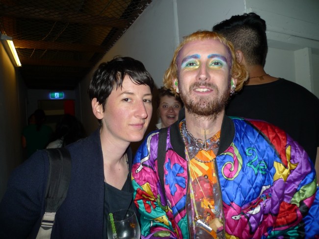 Dan Bell and friend, with Danae Valenza photo bomb of the season