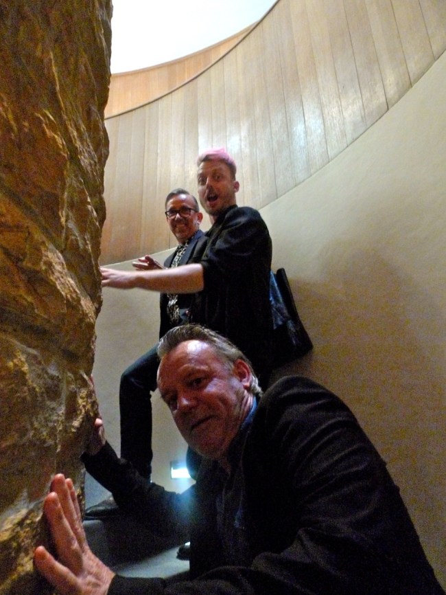 George Adams, Elliot Bryce Foulkes and Ron Adams go up to Katthy's bedroom