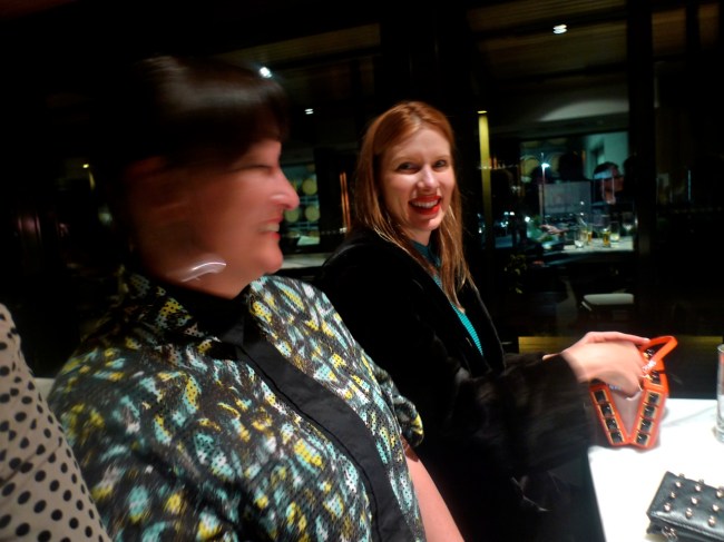 Kirsha Kaechele (right) and friend