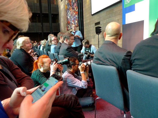 "Naaat!" - Max Delany keeps an eye on me at the media launch