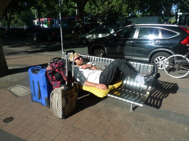 Taking a stylish nap