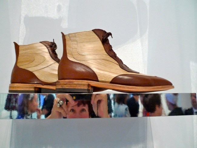 Brendan Dwyer Topographic timber veneer boots, 2013