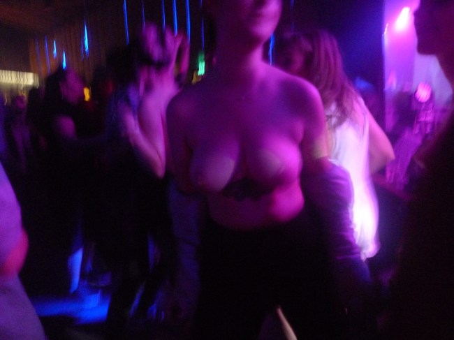 Busting out of one's blouse