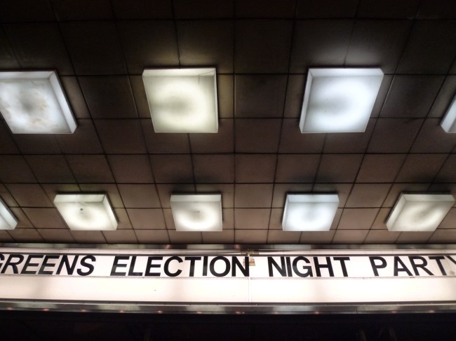 Greens Election Night Party; The Forum