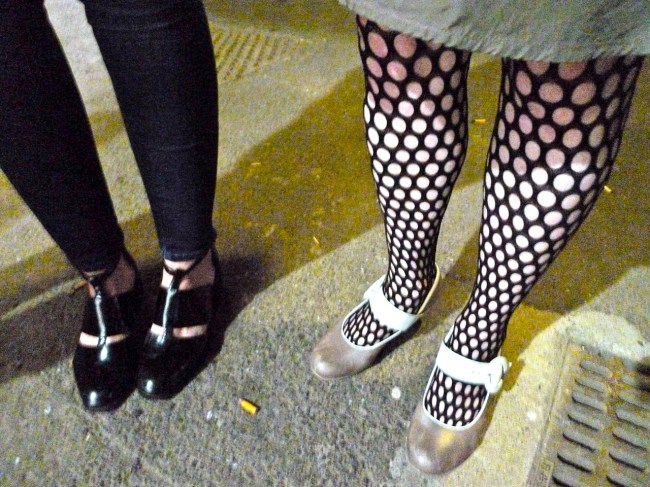 art shoes on real live female artists