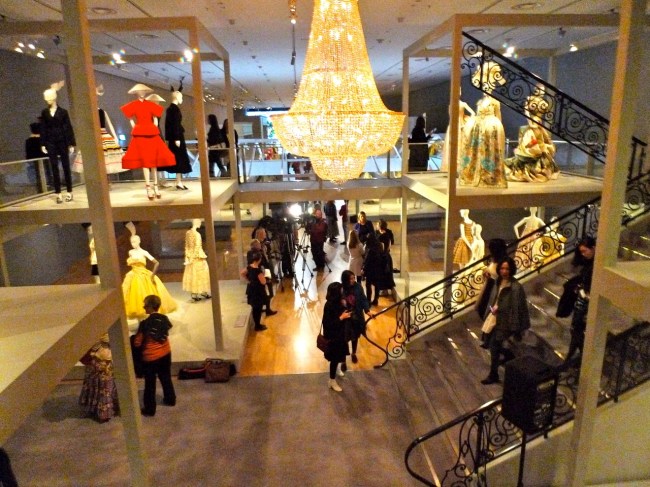 They've built in a 2nd floor with sweeping staircase and chandeliers