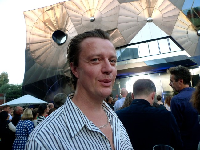 Brad spots the canapes