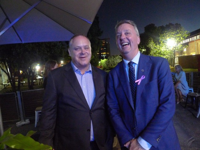 Brendan Paul and Arts Minister Martin Foley